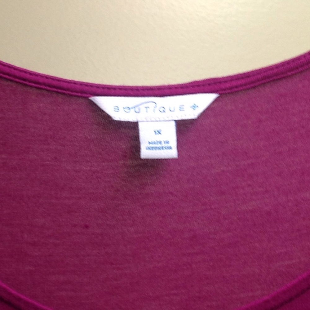 Lovely & versatile 1X long-sleeved tunic T-shirt - Picture 2 of 3